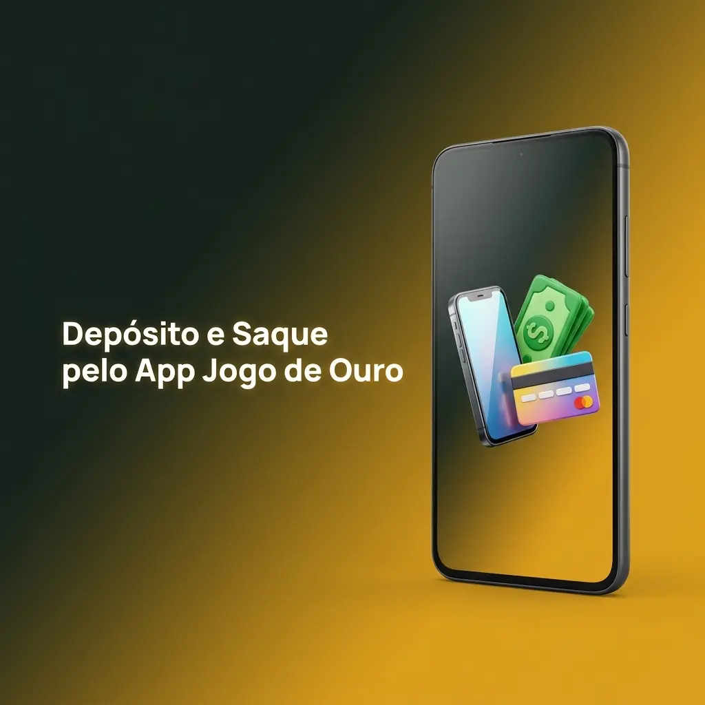 Depósito e saque pelo app Jogo de Ouro via Pix, com depósito mínimo de R$ 10 e transações seguras
